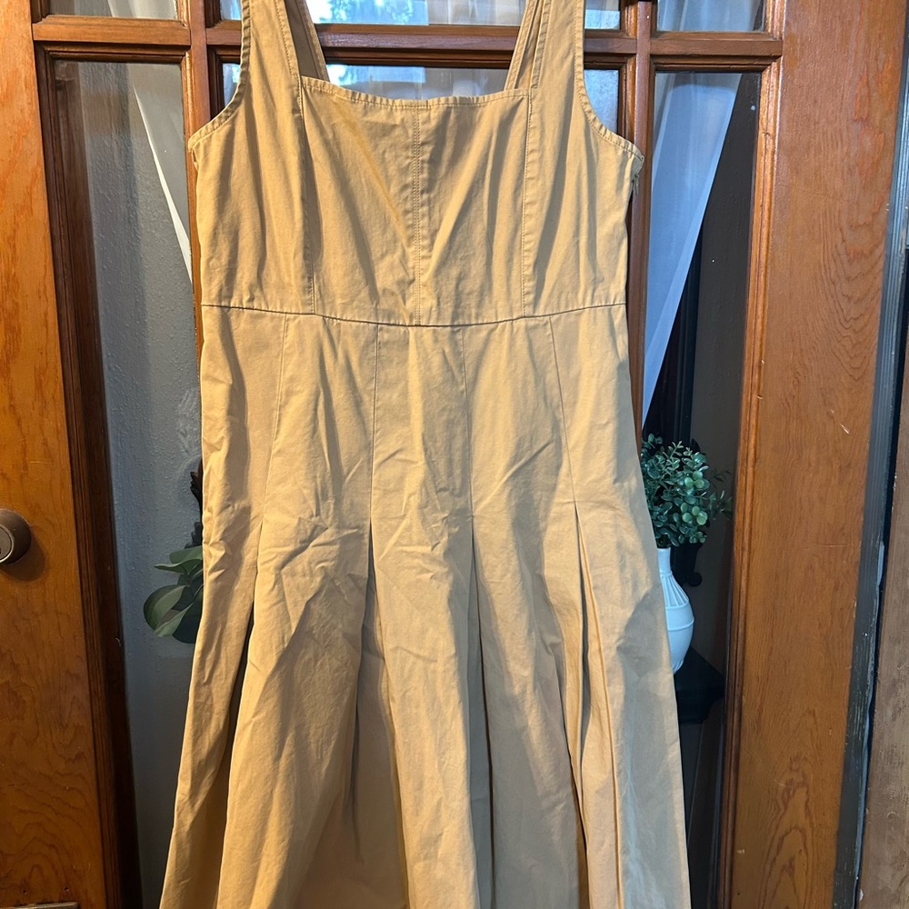 J. Crew Tan Midi Dress